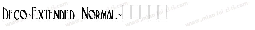 Deco-Extended Normal字体转换
